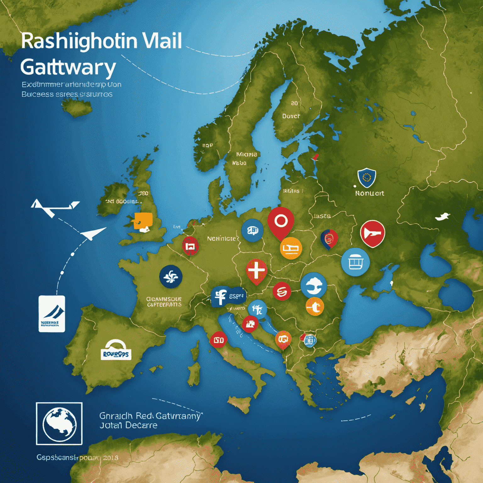 Various payment gateway logos and a European map overlay, representing the choice of payment solutions for businesses in Europe