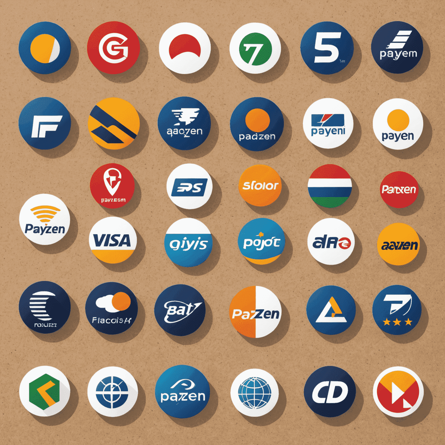 A collage of logos from various European payment gateways, including PayZen, with comparison charts and integration symbols